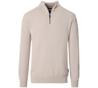 Sweatshirt Pullover - Troyerkragen - Struktur - gedecktes weiß Casa Moda