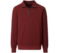 Sweatshirt Pullover - Troyerkragen - Struktur - rot Casa Moda