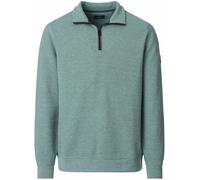 Sweatshirt Pullover - Troyerkragen - Struktur - türkis Casa Moda