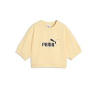 Sweatshirt PUMA "Essentials Elevated No. 1 Logo Relaxed Sweatshirt Damen", Damen, Gr. XS, gelb (buttercream gelb), Obermaterial: 100% Baumwolle. Rippe: 4% Elasthan, 96% Baumwolle, relaxed fit, Rundhal