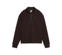 Sweatshirt PUMA "Essentials Elevated Standard Sweatshirt mit Reißverschluss amen, Gr. M, chocolate fondue braun, Obermaterial: 66% Baumwolle, 32% Polyester, 2% Elasthan. Besatz: 100% Baumwolle,