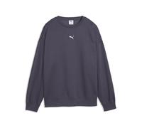 Sweatshirt PUMA "Essentials Oversized Sweatshirt Damen", Damen, Gr. M, grau (inky depths gray), Obermaterial: 34% Polyester, 66% Baumwolle. Rippe: 97% Baumwolle, 3% Elasthan, oversize, Rundhals, Sweat