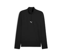Sweatshirt PUMA "M CLOUDSPUN 1/4 ZIP", Herren, Gr. L, schwarz (puma schwarz), Interlock, Obermaterial: 77% Polyester, 23% Elasthan, regular fit normal, Sweatshirts Sweatshirt (41925768-L) puma schwarz