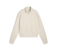 Sweatshirt PUMA "PUMA Class Kurzes Sweatshirt Damen", Damen, Gr. XL, alpine snow weiß, Obermaterial: 66% Baumwolle, 34% Polyester; Rippe: 3% Elasthan, 97% Baumwolle, comfort fit, Sweatshirts Sweatshir