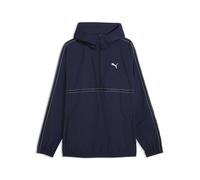 Sweatshirt PUMA "PUMA Class Relaxed Pinnacle Hoodie mit Reißverschluss bis zum", Herren, Gr. XS, navy blau, Obermaterial: 100% Nylon. Seitentasche - Oben: 100% Polyester, relaxed fit, Sweatshirts Swea