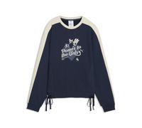 Sweatshirt PUMA "PUMA x POWERPUFF GIRLS Sweatshirt Damen", Damen, Gr. M, club navy blau, Obermaterial: 100% Baumwolle. Rippe: 96% Baumwolle, 4% Elasthan. Einsatz: 100% Baumwolle, comfort fit, Rundhals