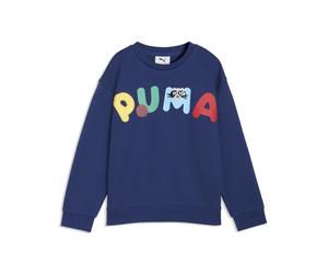 Sweatshirt PUMA "Sporty Cats Relaxed Sweatshirt Kinder", Mädchen, Gr. 104, blau jewel, Obermaterial: 68% Baumwolle, 32% Polyester. Ärmelbund: 3% Elasthan, 97% Baumwolle. Oberer Bund: 3% Elasthan, 97%