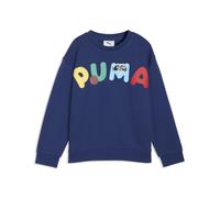 Sweatshirt PUMA "Sporty Cats Relaxed Sweatshirt Kinder", Mädchen, Gr. 110, blau jewel, Obermaterial: 68% Baumwolle, 32% Polyester. Ärmelbund: 3% Elasthan, 97% Baumwolle. Oberer Bund: 3% Elasthan, 97%