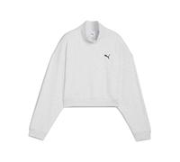 PUMA Wardrobe Essentials Go Together Oversized Crew Sweatshirt Youth, Shop, Alpine Snow/Melange, 11-12Y White