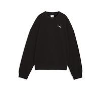 Sweatshirt PUMA "Wardrobe Essentials Oversized Sweatshirt Damen", Damen, Gr. L, schwarz, Obermaterial: 68% Baumwolle, 32% Polyester. Rippe: 4% Elasthan, 96% Baumwolle, oversize, Rundhals, Sweatshirts 