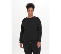Sweatshirt Q BY ENDURANCE "Reilily", Damen, Gr. 50, schwarz (schwarz, schwarz), 65% Viskose, 20% Baumwolle, 10% Polyester, 5% Elasthan, unifarben, normal, Rundhals, Sweatshirts Sweatshirt, mit elastis