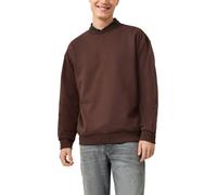 Sweatshirt QS, Herren, Gr. L, braun, Sweatware, Obermaterial: 60% Baumwolle, 40% Polyester, regular fit normal, Rundhals, Rippbündchen, Sweatshirts Sweatshirt, mit Logo Stickerei (54271732-L) braun