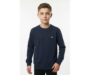 Sweatshirt QUIKSILVER "BASIC CREW YOUTH", Jungen, Gr. 16 (170/176), blau (navy blazer), Jersey, Obermaterial: 60% Baumwolle, 40% Polyester, unifarben, Rundhals, weit Bündchen, Sweatshirts Sweatshirt (