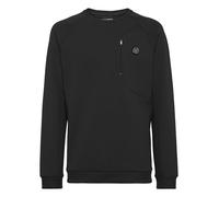 Sweatshirt PLEIN SPORT "Racing", Herren, Gr. XXL, schwarz (02, schwarz), Obermaterial: 95% Polyester, 5% Elasthan, Sweatshirts (40251226-XXL) 02, schwarz