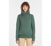 Sweatshirt RAGWEAR "ANABETH", Damen, Gr. M, grün (pine grün), Sweatware, Obermaterial: 70% Baumwolle, 30% Polyester, unifarben, figurumspielend hüftlang, Rundhals, Rippbündchen, Sweatshirts Sweatshirt
