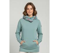 Sweatshirt RAGWEAR "ANGELLIKA FLOWERS O", Damen, Gr. XXL, ice grün, Sweatware, Obermaterial: 90% Baumwolle, 10% Polyester, bedruckt, gemustert, Rundhals, Rippbündchen, Sweatshirts Sweatshirt, mit asym