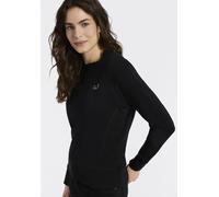 Sweatshirt RAGWEAR "AZALLEA O", Damen, Gr. XXL, schwarz, Sweatware, Obermaterial: 70% Baumwolle, 30% Polyester, unifarben, hüftlang, Rundhals, Rippbündchen, Sweatshirts Sweatshirt, mit Logostickerei (