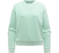 Sweatshirt RAGWEAR "Dellani Cordy", Damen, Gr. M (38), grün (mint), Material: 76% Baumwolle, 20% Polyester, 4% Elasthan, lässig geschnitten hüftlang, Rundhals, Ärmel ohne Ärmelschlitz abgestepptes Bün