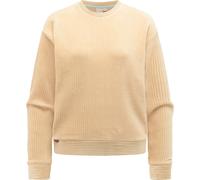 Sweatshirt RAGWEAR "Dellani Cordy", Damen, Gr. S (36), beige (sand), Material: 76% Baumwolle, 20% Polyester, 4% Elasthan, lässig geschnitten hüftlang, Rundhals, Ärmel ohne Ärmelschlitz abgestepptes Bü