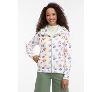 Sweatshirt RAGWEAR "FLLAWIA PRINT", Damen, Gr. 3XL, ivory, Sweatware, Obermaterial: 70% Baumwolle, 30% Polyester, gemustert, regular fit, Rundhals, Rippbündchen, Sweatshirts Sweatshirt (51149656-XXXL)