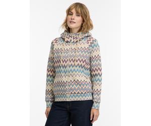 Sweatshirt RAGWEAR "FLLAWIA PRINT", Damen, Gr. S, sand, Sweatware, Obermaterial: 70% Baumwolle, 30% Polyester, gemustert, regular fit, Rundhals, Rippbündchen, Sweatshirts Sweatshirt (62087124-S) sand
