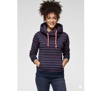 Sweatshirt RAGWEAR "GRIPY BOLD CHEVRON O", Damen, Gr. XXL, blau (navy), Sweatware, Obermaterial: 65% Baumwolle, 35% Polyester, bedruckt, gemustert, Rundhals, Sweatshirts Sweatshirt, Hoodie mit hochsch
