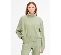 Sweatshirt RAGWEAR "IZZAR CORD", Damen, Gr. S (36), grün (dusty grün), Sweatware, Obermaterial: 76% Baumwolle, 20% Polyester, 4% Elasthan, unifarben, regular fit hüftlang, Rundhals, elastischer Bund,