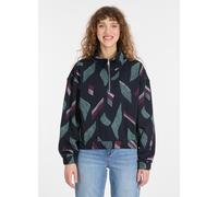 Sweatshirt RAGWEAR "IZZAR PRINT", Damen, Gr. XXL, blau (navy), Sweatware, Obermaterial: 70% Baumwolle, 30% Polyester, bedruckt, gemustert, normal, Rundhals, elastischer Bund, Sweatshirts Sweatshirt (3