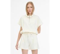 Sweatshirt RAGWEAR "IZZARA TOP", Damen, Gr. XL (42), beige (ivory), Sweatware, Obermaterial: 50% Baumwolle, 50% Polyester, unifarben, regular fit taillenlang, hoch geschlossener Ausschnitt, angeschnit