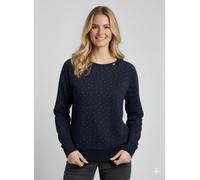 Sweatshirt RAGWEAR "JOHANKA MULTIDOTS O", Damen, Gr. XS, navy, Sweatware, Obermaterial: 70% Baumwolle, 30% Polyester, bedruckt, gepunktet, normal, Rundhals, Rippbündchen, Sweatshirts Sweatshirt (54885