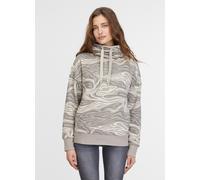 Sweatshirt RAGWEAR "JULISSA PRINT", Damen, Gr. XS (34), bunt (bone), Sweatware, Obermaterial: 70% Baumwolle, 30% Polyester, gemustert, Po-bedeckend, ohne Ausschnitt, Sweatshirts Sweatshirt, mit Allove