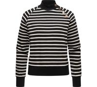 Sweatshirt RAGWEAR "Majjorka", Damen, Gr. 4XL (48), schwarz, Sweatware, Material: 85% Baumwolle, 15% Polyester, oversize hüftlang, hoch geschlossener Ausschnitt, Ärmel ohne Ärmelschlitz Rippbündchen,