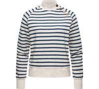Sweatshirt RAGWEAR "Majjorka", Damen, Gr. 4XL (48), weiß (sanftes weiß), Sweatware, Material: 85% Baumwolle, 15% Polyester, oversize hüftlang, hoch geschlossener Ausschnitt, Ärmel ohne Ärmelschlitz Ri