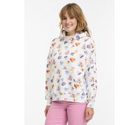 Sweatshirt RAGWEAR "PIRITA PRINT", Damen, Gr. XXL, ivory, Sweatware, Obermaterial: 70% Baumwolle, 30% Polyester, bedruckt, regular fit, Rundhals, Sweatshirts Sweatshirt (31834462-XXL) ivory