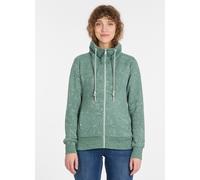 Sweatshirt RAGWEAR "RONETTE PRINT", Damen, Gr. 3XL, grün (dusty grün), Sweatware, Obermaterial: 70% Baumwolle, 30% Polyester, bedruckt, gemustert, figurumspielend hüftbedeckend, Rundhals, Rippbündchen