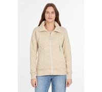 Sweatshirt RAGWEAR "RONETTE PRINT", Damen, Gr. XL, beige (sand), Sweatware, Obermaterial: 70% Baumwolle, 30% Polyester, bedruckt, gemustert, figurumspielend hüftbedeckend, Rundhals, Rippbündchen, Swea