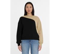 Ragwear Damen Sweatshirt Loose Fit Damenpullover Colour-Blocking Wuss Block 2521-30006 Black (1010) M
