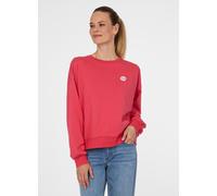 Sweatshirt RAGWEAR "WUSS PATCH", Damen, Gr. L, pink (coral), Sweatware, Obermaterial: 50% Baumwolle, 50% Polyester, unifarben, normal, Rundhals, Sweatshirts Sweatshirt, aus Baumwollmischung, normale P