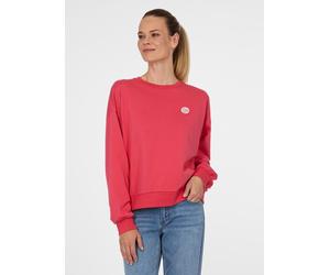 Sweatshirt RAGWEAR "WUSS PATCH", Damen, Gr. M, pink (coral), Sweatware, Obermaterial: 50% Baumwolle, 50% Polyester, unifarben, normal, Rundhals, Sweatshirts Sweatshirt, aus Baumwollmischung, normale P