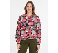 Sweatshirt RAGWEAR "WUSS PRINT", Damen, Gr. M, schwarz, Sweatware, Obermaterial: 70% Baumwolle, 30% Polyester, figurumspielend hüftlang, Rundhals, Bündchen, Sweatshirts Sweatshirt (13333360-M) schwarz