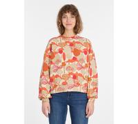 Sweatshirt RAGWEAR "WUSS PRINT", Damen, Gr. S, ecru, Sweatware, Obermaterial: 70% Baumwolle, 30% Polyester, figurumspielend hüftlang, Rundhals, Bündchen, Sweatshirts Sweatshirt (54693947-S)