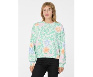 Sweatshirt RAGWEAR "WUSS PRINT", Damen, Gr. S, mint combo, Sweatware, Obermaterial: 70% Baumwolle, 30% Polyester, bedruckt, normal, Rundhals, Sweatshirts Sweatshirt, Elastische Baumwollmischung und so