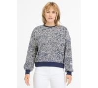 Sweatshirt RAGWEAR "WUSS PRINT", Damen, Gr. XL (42), schwarz (midnight), Sweatware, Obermaterial: 70% Baumwolle, 30% Polyester, bedruckt, casual, Rundhals, Langarm, Sweatshirts (37410929-XL) midnight