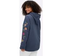 Sheego Sweatshirt mit floralem Druck 52/54 rauchblau