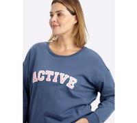 Sweatshirt rauchblau-hellblau-bedruckt 40/42
