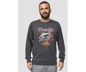Sweatshirt RECOVERED "Jurassic Park T-Rex Rock", Herren, Gr. S, grau, 100% Baumwolle, bedruckt, normal, Rundhals, Sweatshirts Sweatshirt, im lockeren Schnitt (49310820-S) grau