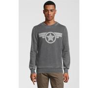 Sweatshirt RECOVERED "Marvel Captain America", Herren, Gr. M, grau, 50% Baumwolle, 50% Polyester, bedruckt, normal, Rundhals, Sweatshirts Sweatshirt, mit coolem Marvel-Print (53525258-M) grau