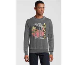 Sweatshirt RECOVERED "Star Wars Empire Strikes Back Retro AT-AT", Herren, Gr. M, grau, 60% Polyester, 40% Baumwolle, bedruckt, normal, Rundhals, Sweatshirts Sweatshirt, im zeitlosen Design (79632360-M