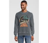 Sweatshirt RECOVERED "Star Wars Empire Strikes Back Retro X-Wing", Herren, Gr. XXL, grau, 60% Polyester, 40% Baumwolle, bedruckt, normal, Rundhals, Sweatshirts Sweatshirt, im zeitlosen Design (5046402