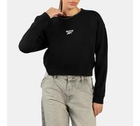 Sweatshirt REEBOK "HAZEL CROPPED SWEATSHIRT", Damen, Gr. L, schwarz, Obermaterial: 60% Baumwolle, 40% Polyester, Sweatshirts Sweatshirt, für Sportmode und Freizeit (26006639-L) schwarz